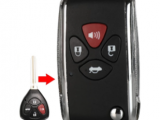 Корпус ключа Toyota 4 кнопки с раскладным лезвием TOY43